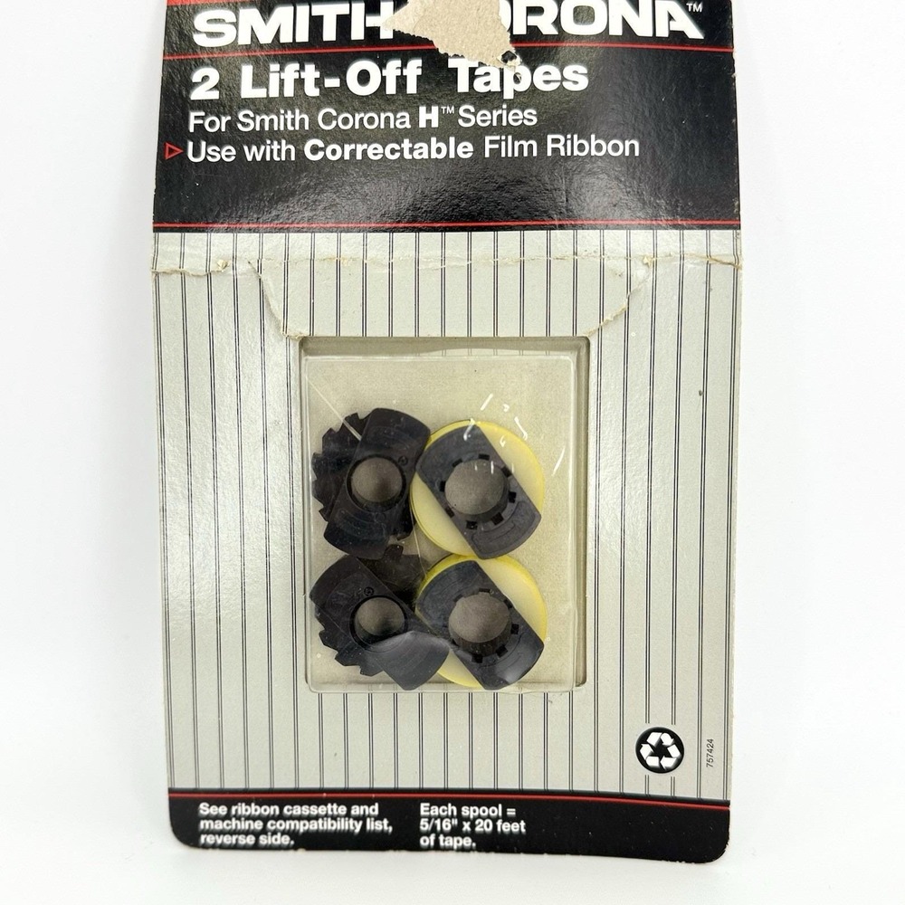Vintage Smith Corona H21050‎ Lift-Off Tapes 2-Pack Correctable Ribbon NOS
